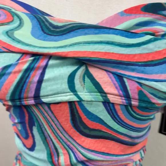 LA BLANCA WOMEN'S ONE PIECE SWIMSUIT BANDEAU TUMMY CONTROL BATHING SUIT SIZE 4 - Picture 5 of 6